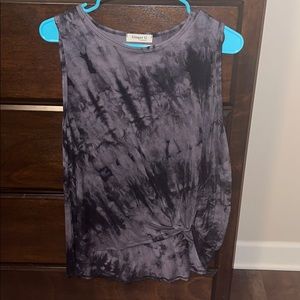 Black and Gray Tye Dye Tank